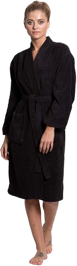 Turkuoise Soft & Absorbent Towel Robe, 100% Cotton Turkish Terry Cloth Kimono Bathrobes for Women