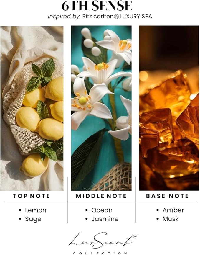 Aroma Diffuser Oil 1200ML 6Th Sense - Waterless Essential Oil for diffusers - Luxury Hotel Fragrance Inspired - Aroma Oil for Aromatherapy - Fits in Any Diffuser (6Th Sense)