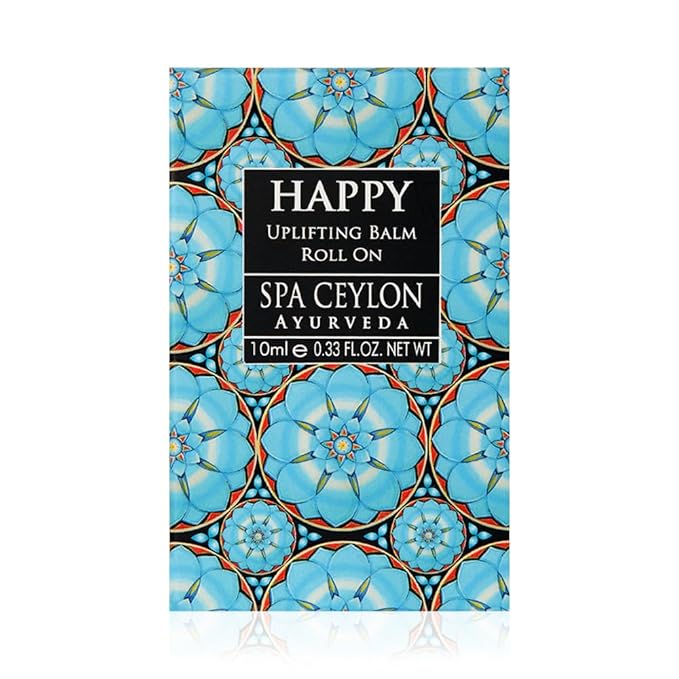 SPA CEYLON Happy Uplifting Balm Roll On | Naturally Refreshing & Revitalizing | Vegetarian | Ideal for All Skin Types