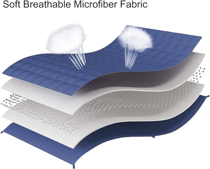 L'AGRATY Weighted Blanket - 60"x80" 22lbs Cooling Breathable Heavy Blanket Microfiber Material with Glass Beads for Adult All-Season Summer Fall Winter Soft Thick Comfort