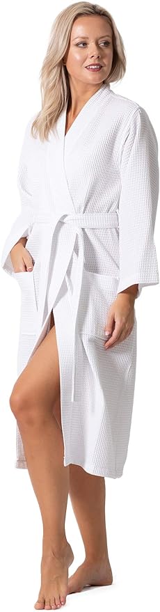 Waffle Knit Lightweight Kimono Spa & Bath Robes for Women - Quick Dry - Soft