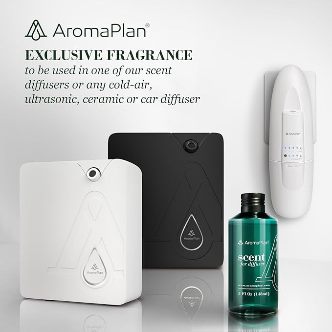 AromaPlan Hotel Scents Fall Woods 5 Fl Oz (148ml), Home Luxury Aroma & Hotel Fragrance Diffuser Oil- Hotel Diffuser Oil for Aromatherapy- USA Made, Bigger Bottle, Bolder Aroma & Longer Lasting