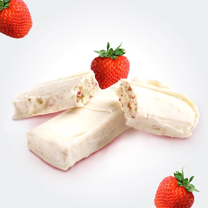 FITWISE - High Protein Layer Bars, 15g Protein, Low Calorie, Low Fat, Low Cholesterol, Aspartame Free, Vegetarian Breakfast Snack Bar, 7 Servings Per Box (Strawberry Cheesecake)
