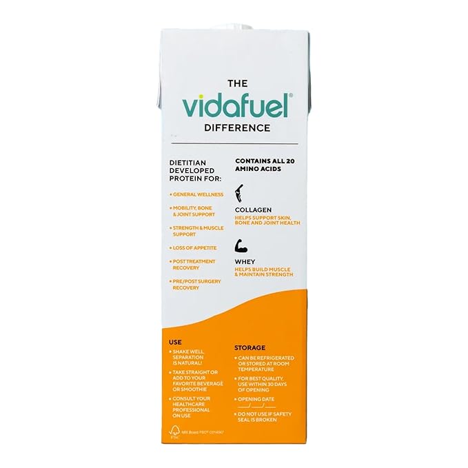 Vida fuel Wellness Protein Oral Supplement Citrus Burst Flavor 32 oz Reclosable Carton 6 Ct