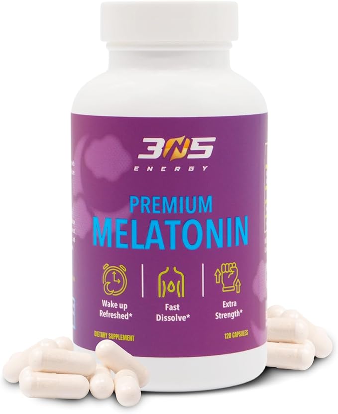 Melatonin 10mg Extra Strength – Fast Dissolve Capsules for Adults – Natural Sleep Aid & Jet Lag Support – Gluten-Free, Non-GMO, Made in USA – 120 Count