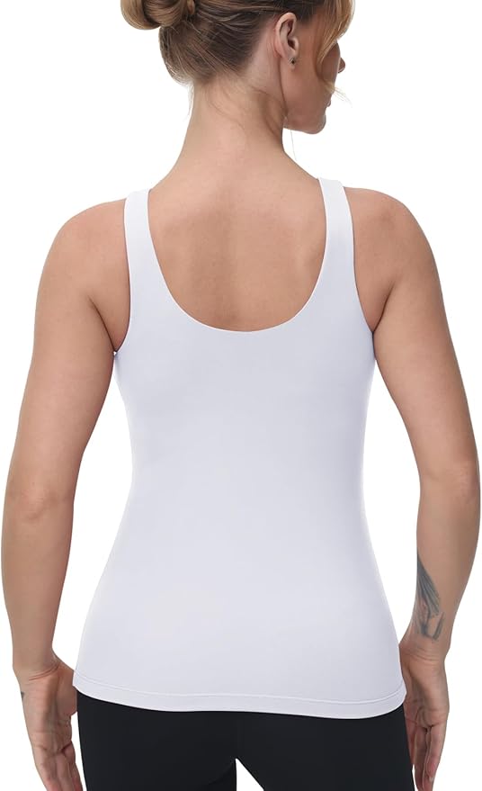 Disbest Yoga Tank Top, Women's Performance Stretchy Quick Dry Sports Workout Running Top Vest with Removable Pads