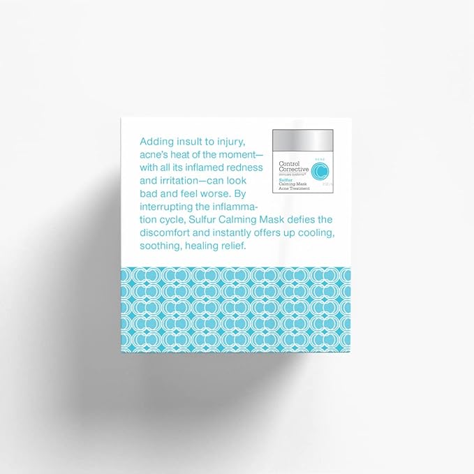 CONTROL CORRECTIVE Sulfur Calming Mask – 10% Sulfur Clay Treatment for Blemish-Prone Skin, Soothing Aloe & Clay Formula, 2 oz