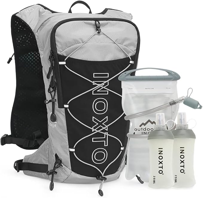 INOXTO Hydration Pack Backpack ,Water Backpack with 2L Leakproof Water Bladder, Running Hydration Vest for Man, Daypack for Cycling Motocross Climbing Trail Running