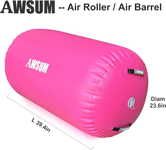 AWSUM Inflatable Air Gymnastics Mat 10ft/13ft/16ft/20ft/23ft Training mat 4/8 inches Thick tumbling mat with Electric Pump for Home/Gym/Outdoor