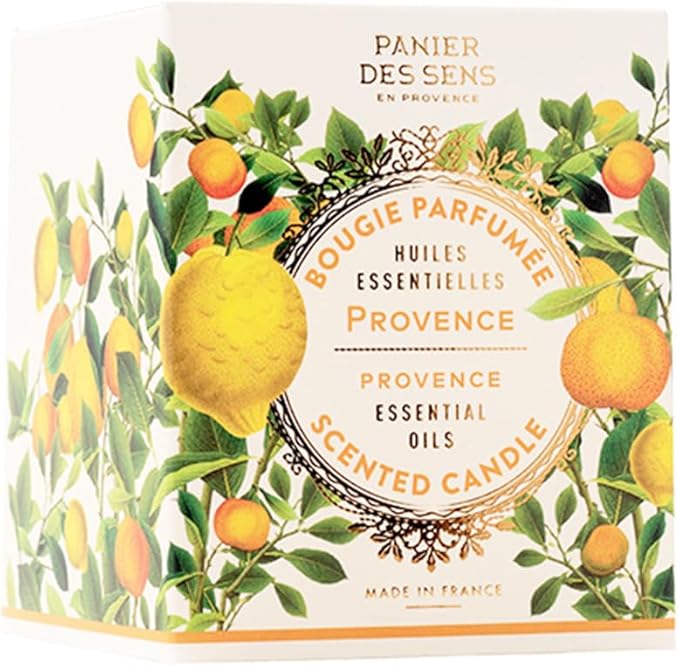 Panier des Sens - Provence & Winter Candle β Long Lasting Scented Candles for Home β Candle for Women β 100% Natural Cotton Wick β Decorative Candles Home Gifts - 6.3 oz