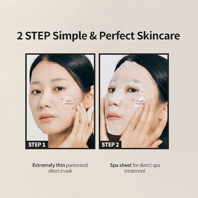 Black Yuja Bean Makeup Spa Mask Pack 10ea - 0.8 Fl. Oz of Ampoule Per Sheet, Nourishing, Sensitive Skin, Korean Skincare, Aesthetic, Moisturizing, Vegan, Hypoallergenic, K-Beauty