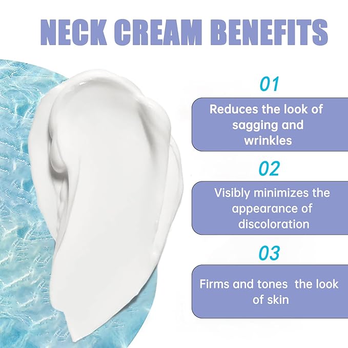 Neck Firming Cream, Tighten and Lift Neck Cream, Anti-Aging Neck Creams for Tightening Sagging Skin and Hydrating, Help Reduce Fine Lines & Wrinkles - 1.7 oz