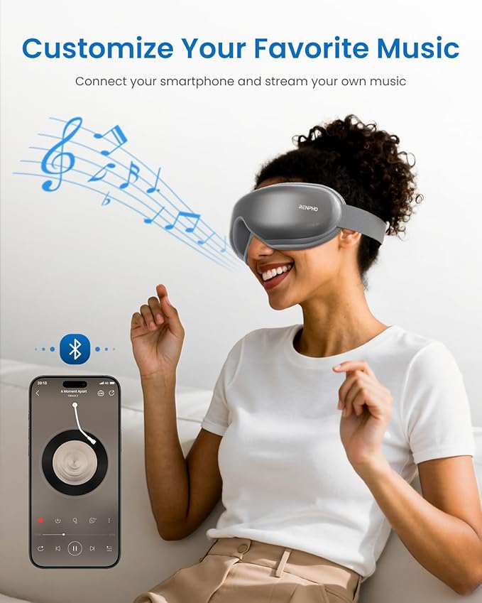 RENPHO Eyeris 1 Eye Massager with Heat, Birthday Gifts Eye Mask for Mom Dad Women Men Her Him, Smart Sleep Mask for Relax, Reduce Strain