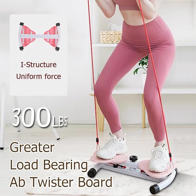 Waist Twist Machine, Ab Wasit Board with 300 lbs Weight Capacity, Ab Machine for Slim Waist and Core Ab Exercise, waist trainer for women Men, Home Gym Exercise Equipment
