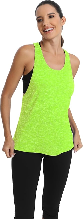 ICTIVE Workout Tops for Women Sleeveless Open Back Muscle Racerback Exercise Tank Shirts