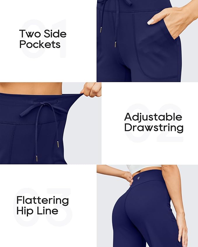 G4Free EverGoing Wide Leg Pants for Women Yoga Pants High Waist Sweatpants with Pockets Stretch Lounge Pants Comfy
