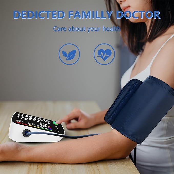 Blood Pressure Machine,Automatic Upper Arm Blood Pressure Monitor with 3x199 readout,5.4 inch LED Large Screen,Adjustable Two Cuff 9/17 or 13/20 inches XL Cuff - Home Hypertension Detector