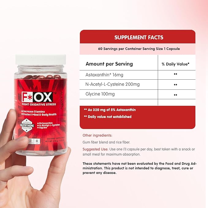 Mega-Potent Antioxidant Supplement - Fight Oxidative Stress and Boost Vitality - Vegan & Gluten-Free - 60 Capsules - Supports Body's detoxification Process