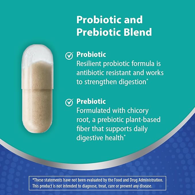 Florastor Select Pro+Pre Daily Probiotic and Prebiotic Supplement for Women and Men, Boosts Good Bacteria, Saccharomyces Boulardii CNCM I-745 (30 Capsules) (Pack of 2)