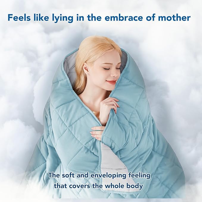 Topcee Weighted Blanket (20lbs 80"x87" King Size) Soft Cooling Heavy Blanket Sleeping, Apply to 190-210 lbs Body, Thick Breathable Blanket with Glass Bead, Easy Care