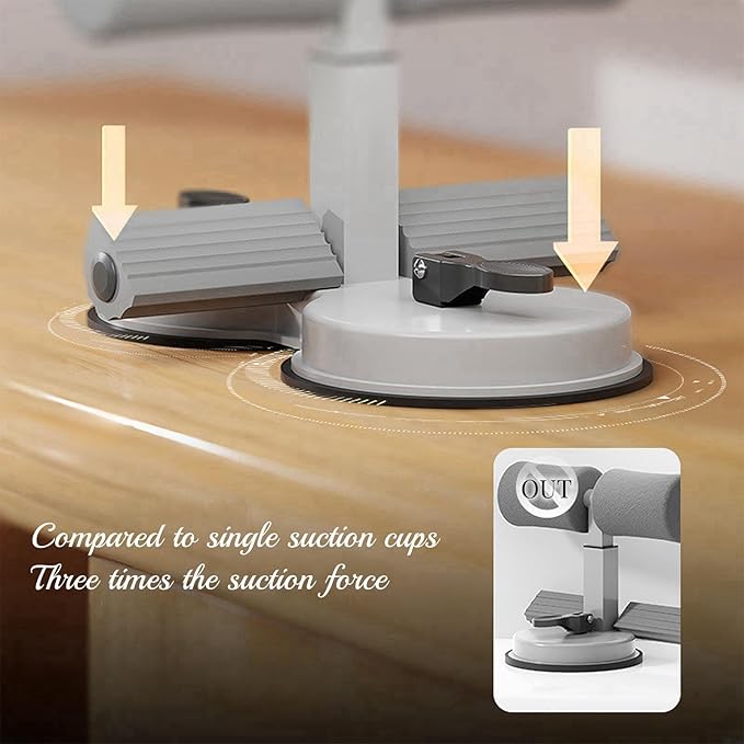 abs master sit up bar,sit ups foot holder with Elastic 2 Suction Cups and Pull Rope Portable Sit Up Assistant Device for Home Workout