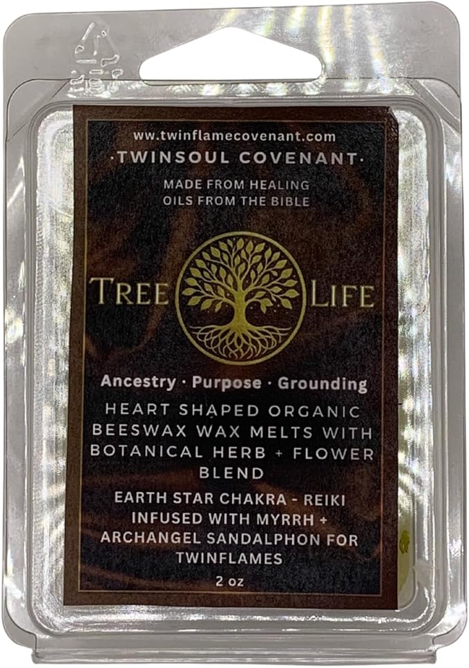 TwinFlames Chakra Wax Melt Collection β Beeswax Aromatherapy Melts with Archangel Energy, Sacred Oils & Scripture β 10 Spiritual Melts for Meditation, Alignment & Reiki (Tree Life)