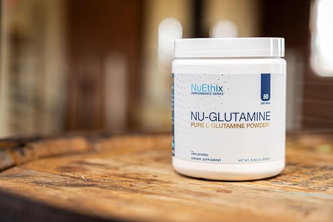 Nu-Glutamine Pure L-Glutamine Powder for Muscle Growth & Recovery & Soreness - Maximize Your Performance and Workout - 5g per Serving - 50 Servings