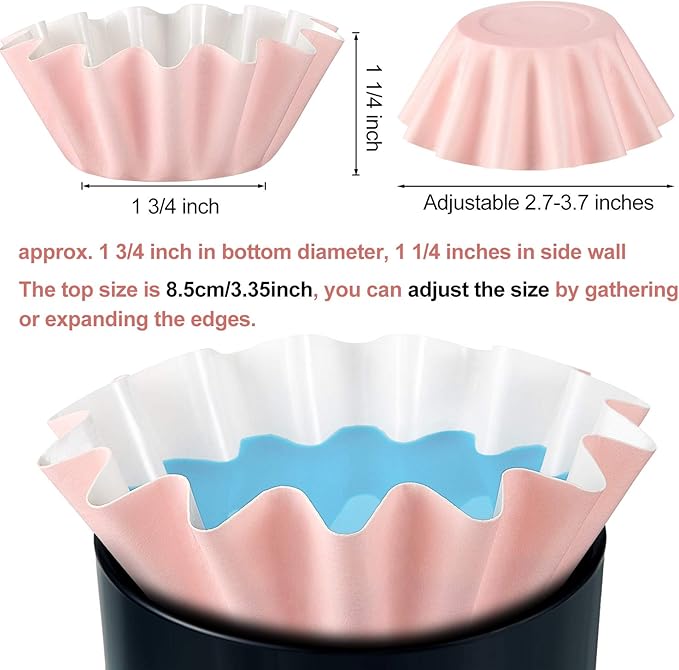 Boao Wax Melt Liners Reusable Wax Warmer Containers Leakproof Cups for Scented Candle, Paper Holders for Electric Pluggable Melter and Burner(Pink,25 Pieces)