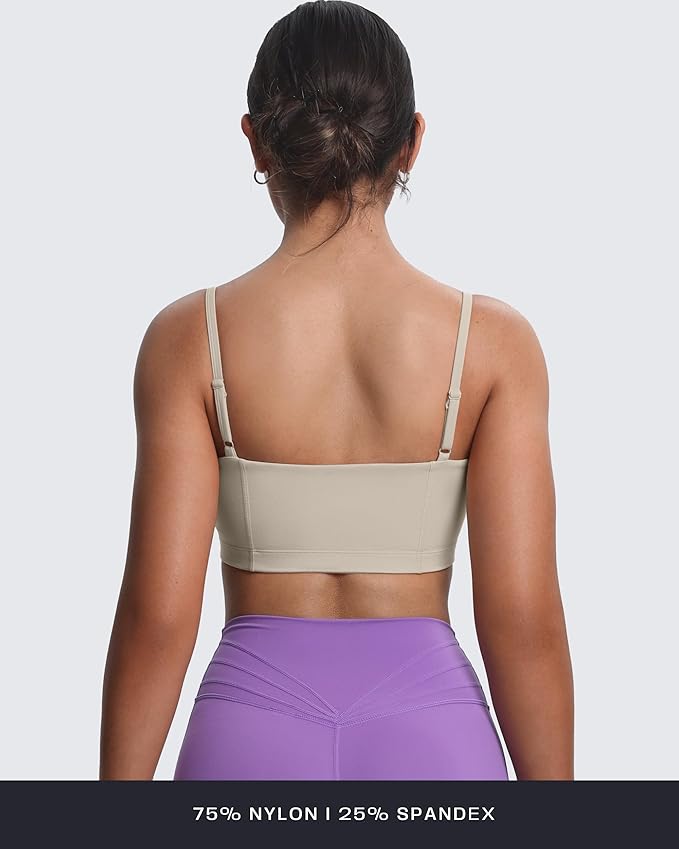 Aoxjox Women's Workout Bandeau Bras Training Fitness Running Yoga Crop Tank