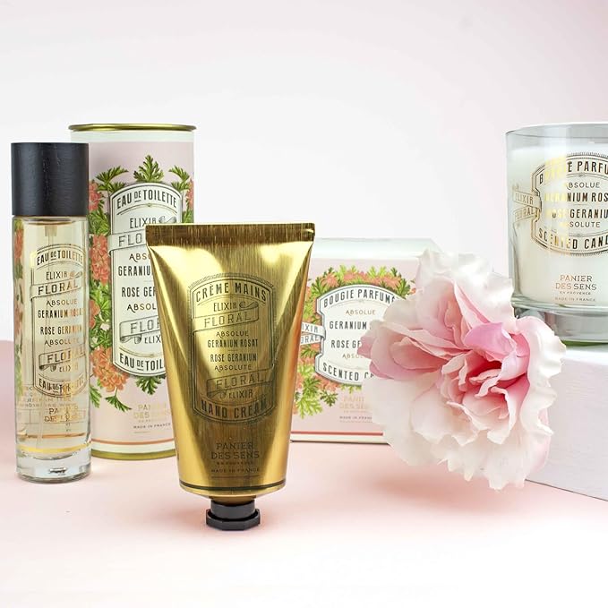 Panier des Sens β Geranium Candle β Long Lasting Scented Candles for Home β Gift β 100% Natural Cotton Wick β Decorative Candles Home Gifts - 6.3oz