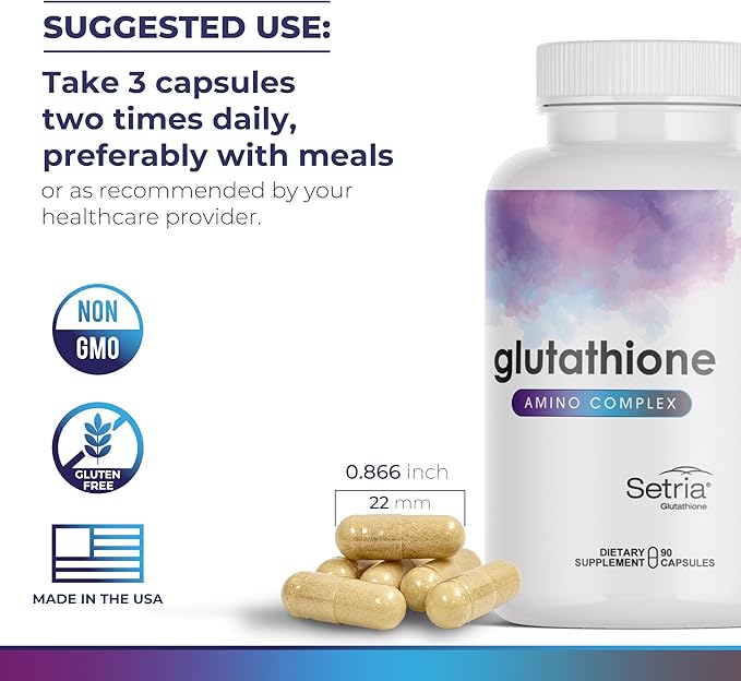 High Absorption Antioxidant with Setria®, NAC & BioPerine® – Supports Anti-Aging, Energy, Liver Detox & Immune Health – 90 Capsules (Pack of 1)