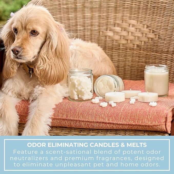 9oz Pet Odor Eliminator Wax Melts, Long-Lasting Cotton Scented, Non Toxic, Pets Odor Eliminating Wax Cubes, Natural Plant-Based Wax Blend