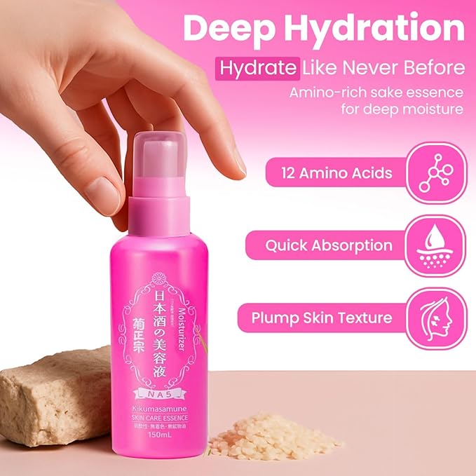 Kikumasamune Organic Vitamin C Face Serum for Women & Men, Anti Aging Niacinamide Serum for Face, VITAMIN C SERUM for FACE with Sake Rice Extract, Ceramides & Amino Acids from Japan Skincare 5.1 Fl Oz