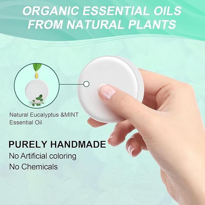 Shower Steamers Aromatherapy 6 Pack - Breathe Easy & Relaxation with Eucalyptus Menthol Essential Oils, Long Lasting Organic Shower Bombs, Christmas Stocking Stuffers for Women Men, Self Care Gifts