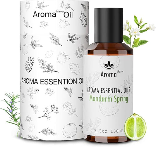 Hotel Diffuser Oil - Mandarin Spring Essential Oils for Scent Diffuser - Tangerine, Lime, Gardenia, Green Grass -Home Luxury Scents Aroma Fragrance for Home, Office