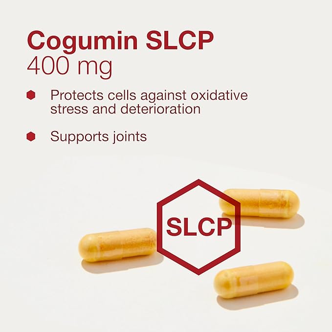 PROTOCOL FOR LIFE BALANCE Cogumin SLCP 400mg Curcumin - Neurological Support - with Curcuma Longa Extract - Cognitive Support Supplement - Vegan-Friendly & Non-GMO - 50 Veg Capsules
