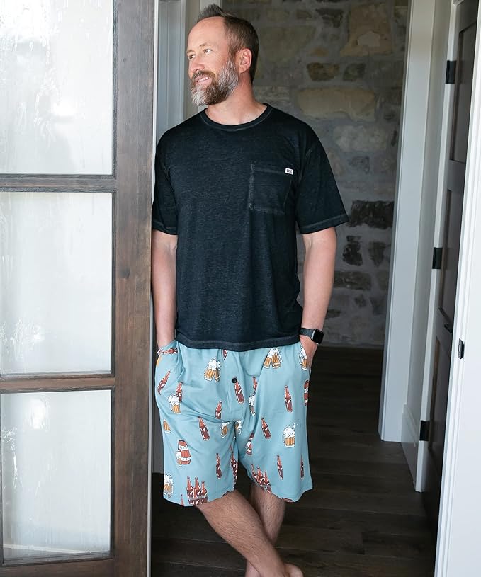 Lazy One Pajama Shorts for Men, Men's Pajama Bottoms, Sleepwear
