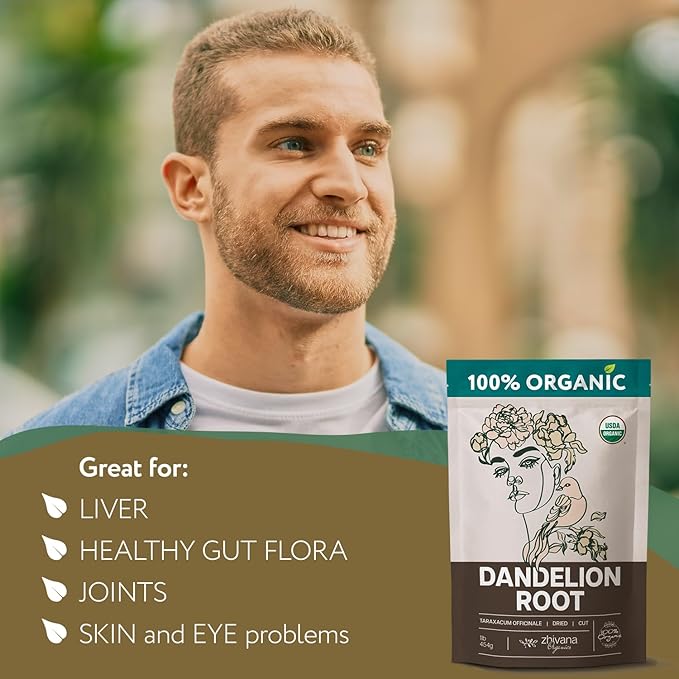 Dandelion Root Tea Loose (16 oz.) โ Organic Dandelion Root Herb - Te de Diente de Leon Organico Natural - Liver Cleanse, Digestion, Liver Detox