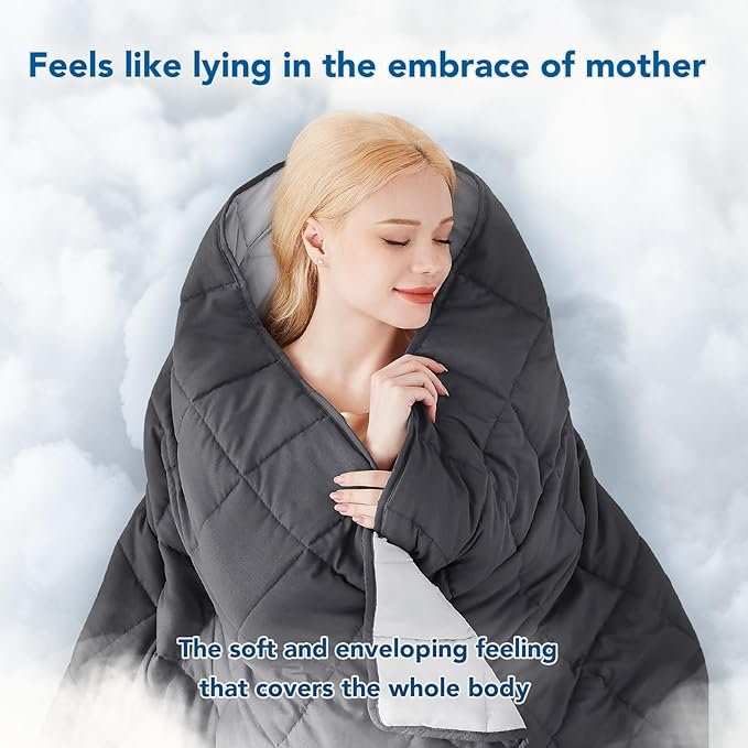 Topcee Weighted Blanket (20lbs 80"x87" King Size) Soft Cooling Heavy Blanket Sleeping, Apply to 190-210 lbs Body, Thick Breathable Blanket with Glass Bead, Easy Care