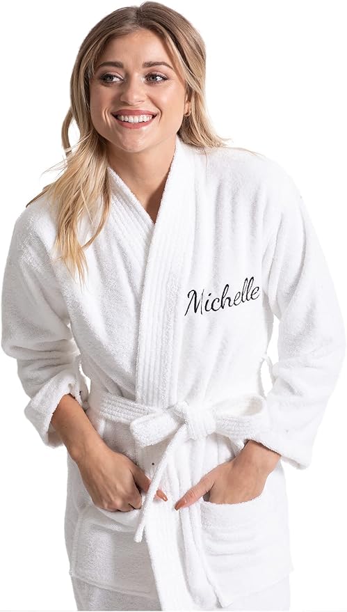 Turkuoise Soft & Absorbent Towel Robe, 100% Cotton Turkish Terry Cloth Kimono Bathrobes for Women