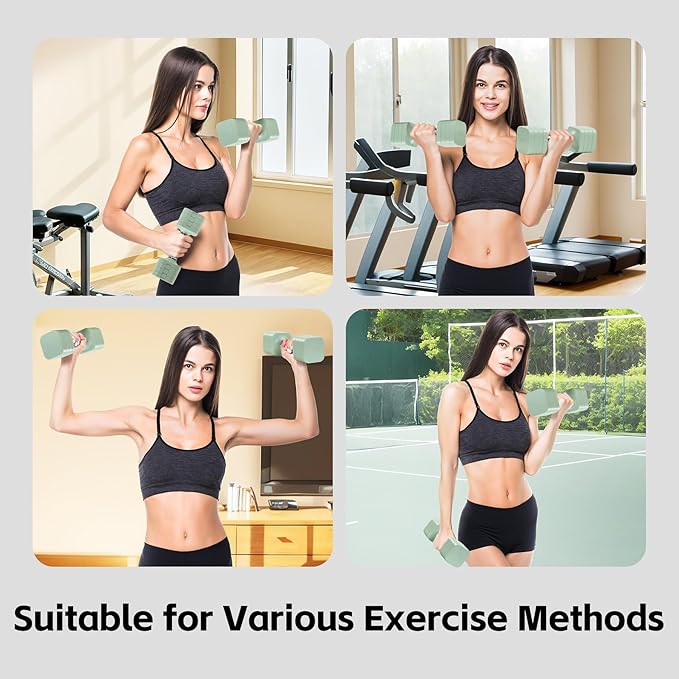 20LBS Adjustable Dumbbell Set, 4 in 1 Free Weights Dumbbells Set for,4lb 6lb 8lb 10lb, with Metal Non Slip Handle,Quick Change,Home Gym Strength Training Equipment for Men and Women