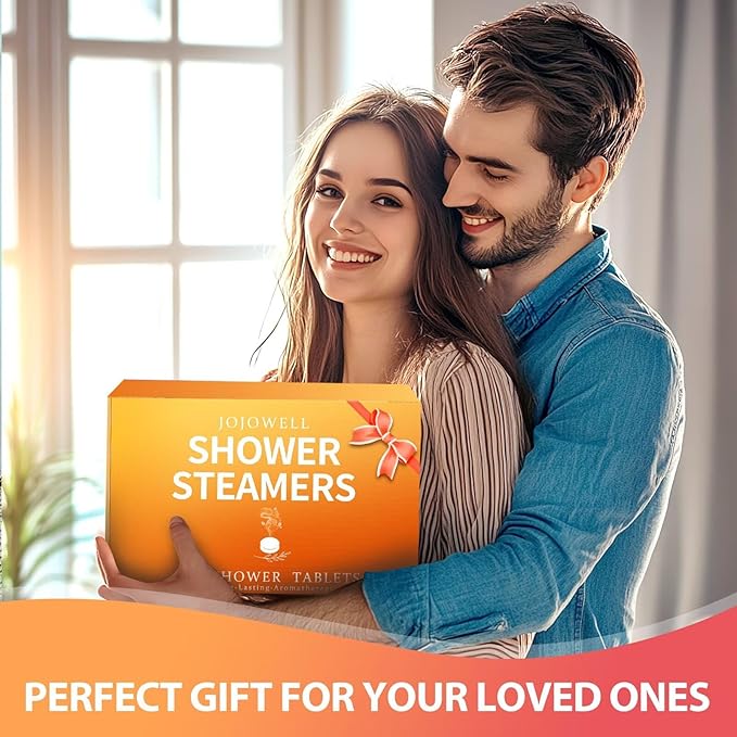 Shower Steamers Aromatherapy - 12 Pack Shower Bomes with Essential Oils, Birthday Gifts for Women, Relaxation Stress Relief, Self Care, Home Spa, Christmas Gifts for Mom