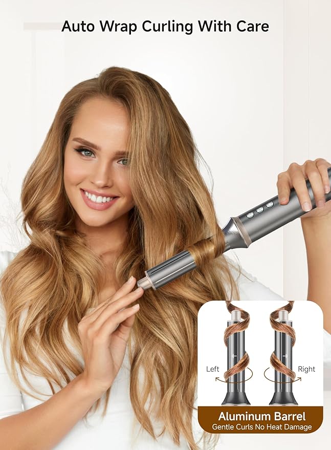 High-Speed Hair Dryer Brush:5 in 1 Blow Dryer Brush with Ionic Technology, Hot Air Styler for Fast Drying, Straightening, Curling & Volumizing, Lightweight Travel Hair Styling Tool