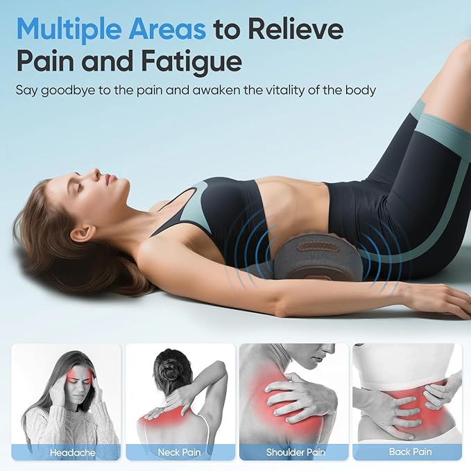 Neck Massager Pillow, 4-in-1 Neck Massager with Heat Massage and Stretching to Relieve Pain Boost Circulation,and Restore Natural Alignment (Dark Gray)