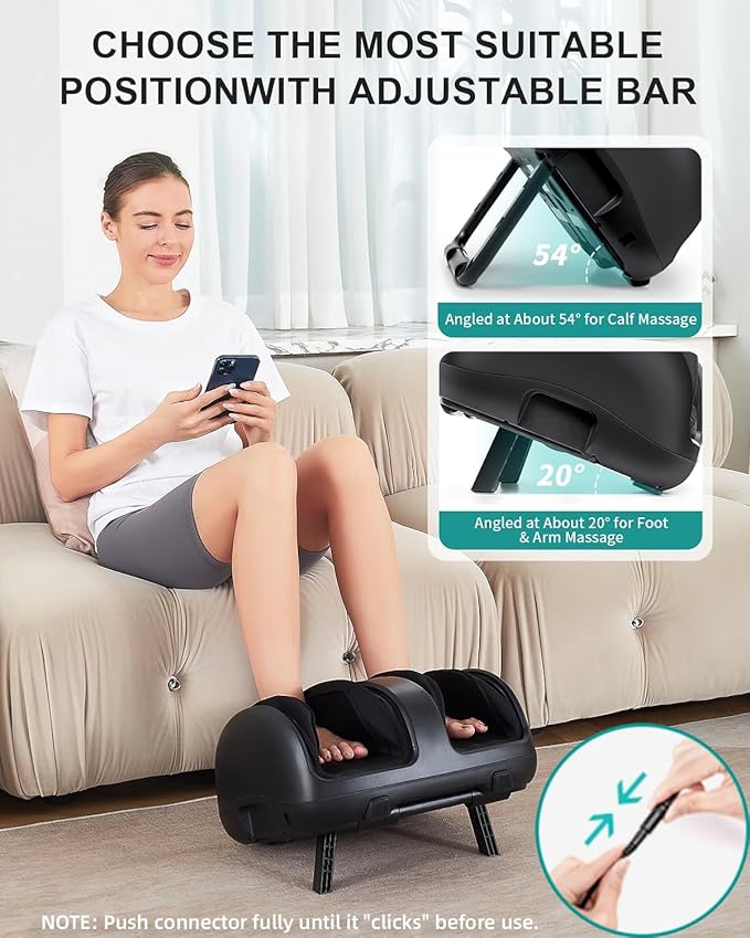 Nekteck Foot Massager with Heat, FSA Eligible Shiatsu Leg Massager for Circulation and Pain Relief, HAS Air Compression Foot Massage Machine for Plantar Fasciitis Neuropathy Calf Arm Muscle Relax