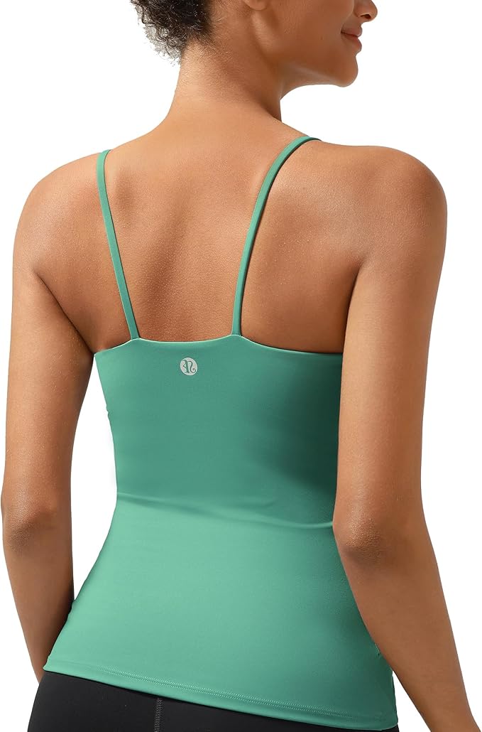 RUNNING GIRL Workout Tank Tops with Built in Bras for Women,Compression Shirt Strappy Back Athletic Yoga Tops
