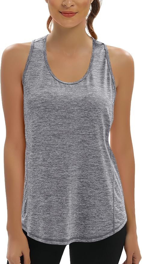 Aeuui Womens Workout Tops Open Back Racerback Tank Tops Sleeveless Yoga Athletic Running Shirts Gym Clothes for Women