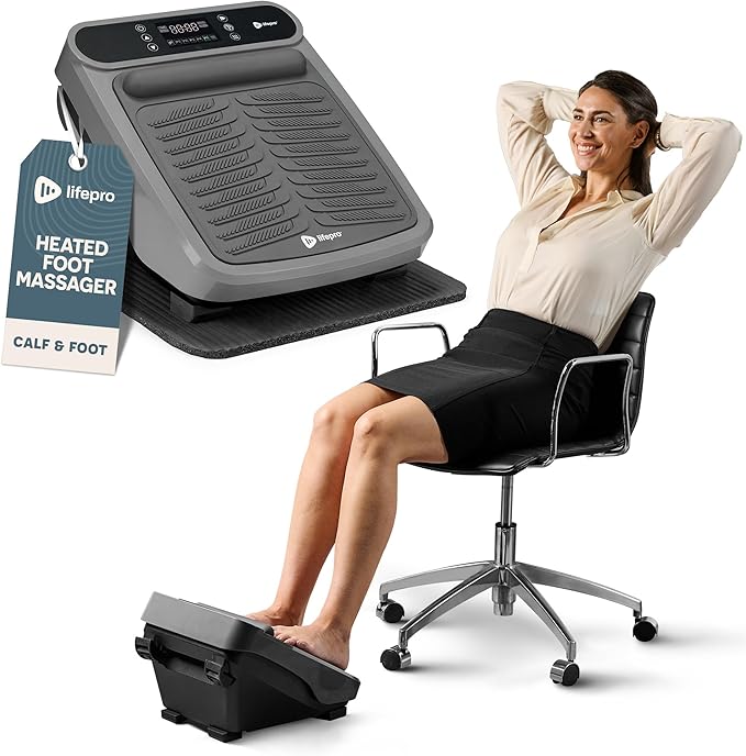 LifePro Foot Massager for Neuropathy - Relaxing Calf and Foot Therapy with Heat Option for Maximum Soothing Relief - Massager for Blood Circulation and Revitalization