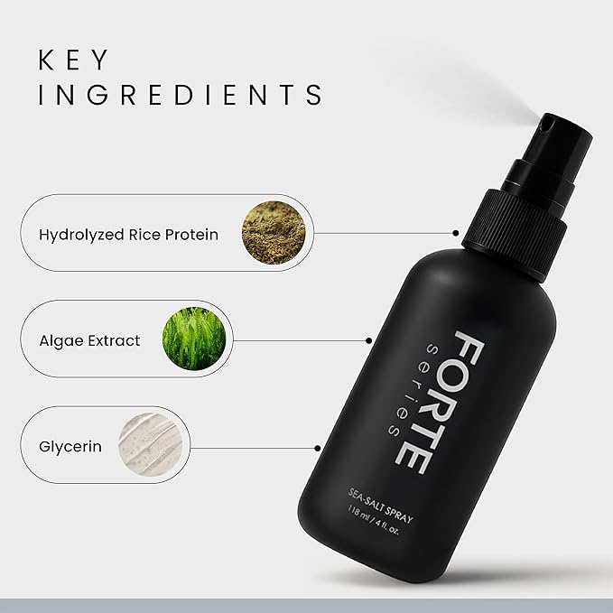 Sea-Salt Spray by Forte Series | Hair Volume for Men | Volumizing & Texturizing for Hair | Beachy Surfer Hair, Volume Hairspray for All Hair Types, (4 oz)