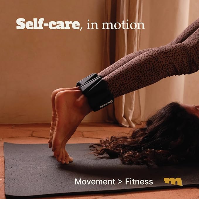 Movido Wrist and Ankle Weights | 1 lb each (2 per set) | Adjustable Workout Weights for Women and Men | Perfect for Yoga, Walking, Pilates, Hiking, Aerobics, Movement